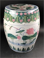 Chinese Porcelain Garden Stool 17.25" H
