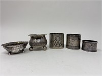 Collection of 5 Antique Sterling Silver Pieces