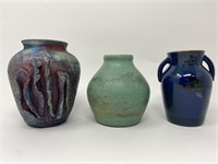 Collection of 3 Art Pottery Vases