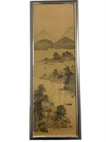 Framed Chinese Painted Panel/ Scroll