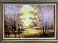 Signed Oil on Canvas Landscape