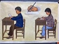 Chinese Correct Posture Poster 30.5" x 21