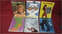 6 Assorted 1967 Playboy Magazine