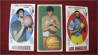 3 Large Sized Basket Ball Trading Cards