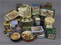 Huge Lot of Assorted Decorative Collector Tins