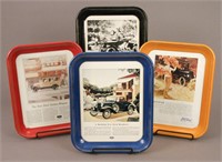 Vintage Ford Motor Company Collectible Tray Set
