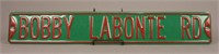 Vintage Nascar Bobby Labonte Road Metal Sign
