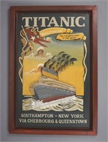 RMS Titanic White Star Line Framed Poster