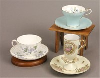 3 Vintage Tea Cup Sets - Royal Adderley - Aynsley