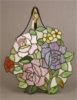 Hanging Floral Stained Glass Art
