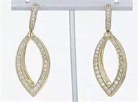 2.34 Cts Diamond Drop Dangle Earrings