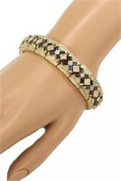 Estate $ 15,480 22 Cts Diamond Sapphire Bracelet