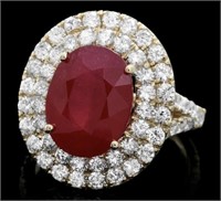 AIGL $ 9220 7.50 CT Ruby 2.40 CT Diamond Ring