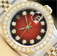 Rolex Ladies Datejust Diamond Watch 1.10 Cts