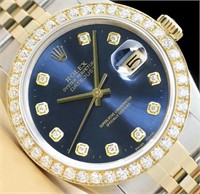Rolex Men Datejust Diamond Watch 2.00 Cts