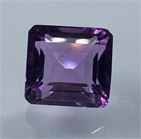 Certified 7.14 Cts Princess Cut Natural Amethyst