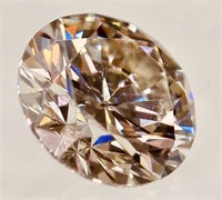 0.22 ct VVS2 Round Brilliant Brown Diamond