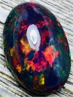 12.43 ct HUGE Natural Ethiopian Black Fire Opal