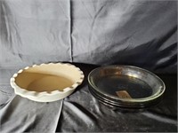 Pyrex 9" Glass Pie Pans, Pampered Chef Pie Pan