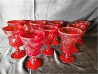 Fostoria Jamestown Ruby Red Goblets
