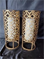 Gold Metal Candle Holders