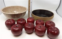 Texas Ware Bowl, German Stoneware & Apples
