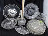 Clear Dishes-(1) Plate, (2) Egg Plates, (3)