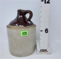 Brown Topped Stoneware Shoulder Jug