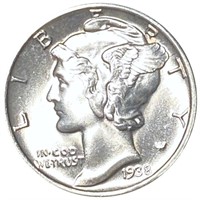 1938 Silver Mercury Dime Gem Proof