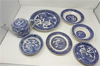 Blue Willow Ware & Japan Chipped Dishes