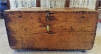 Primitive Wood Chest on Wheels