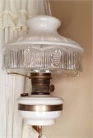 Aladdin White Glass Wall Oil Lamp