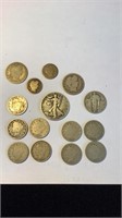 Silver coin lot Liberty V Quarters Mercury