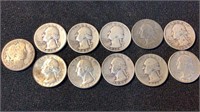11 Silver quarters