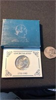 Uncirculated silver Washington & Ben Franklin