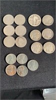V Nickels Quarter Buffalo nicked steel pennies