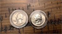 1962 & 1963 Silver quarters
