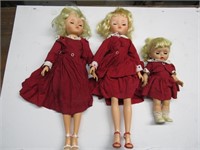 Uneeda Wee Three Doll Lot
