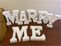Marry me led marquee letters