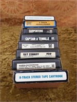 8 VINTAGE 8 TRACK TAPES WITH HOLDERS