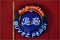 Horloge néon Pepsi / 24"