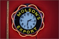 Horloge Molson néons / 19"