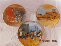 3 vintage plates by Warner Bros. no box