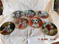 7 Dalmatian Dogs collectable plates