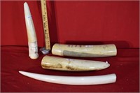 4 Cornes ivoire /  19"et 15" et 13"