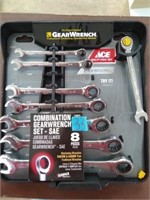 8 pc.SAE combination gearwrench set.