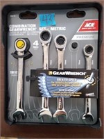 4pc. metric combination gearwrench set.