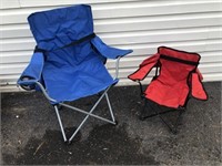 (2) Small Folding Bag Chairs