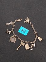 925 Sterling VTG charm bracelet