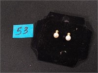 14Kt Gold & pearl Earrings